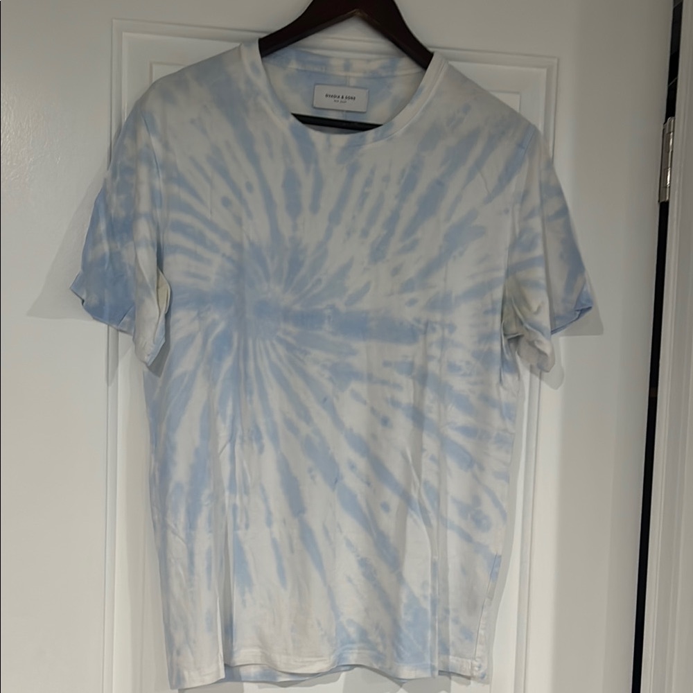 OVADIA & SONS Blue & White Tie-Dye T-Shirt